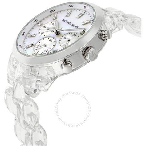 michael kors mk5235|Michael Kors Crystal Chronograph Quartz White Mother of.